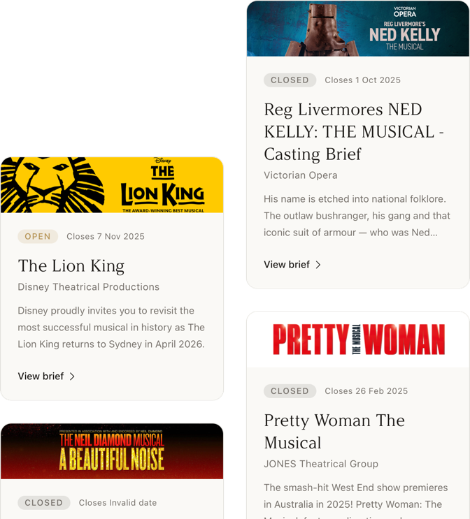 Casting Cloud — open casting briefs