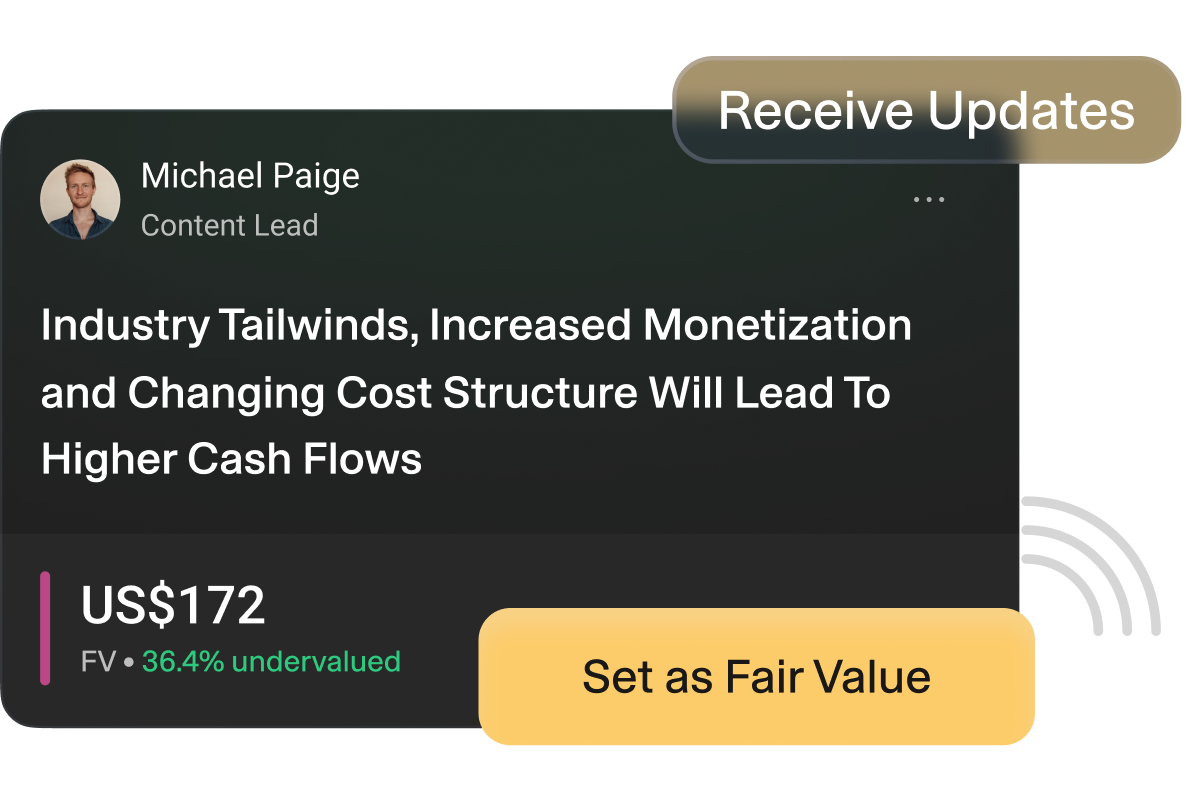 Setting Narrative alerts in Simply Wall St Community